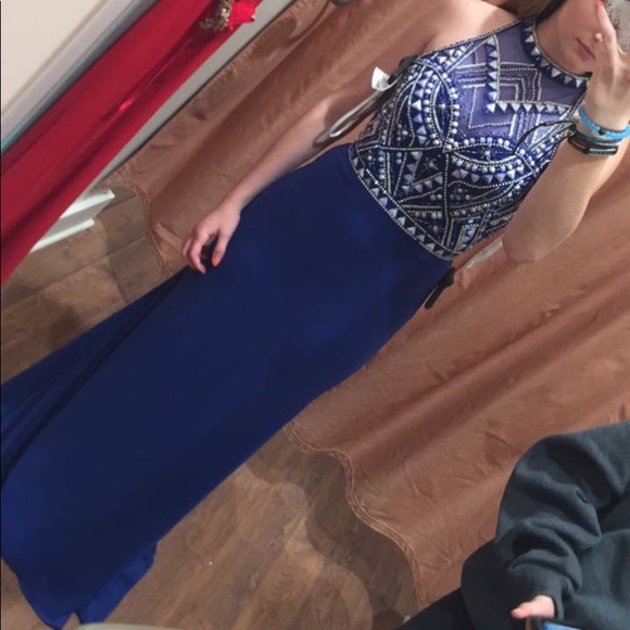 Royal Blue Prom Dress - Picture 2 of 8